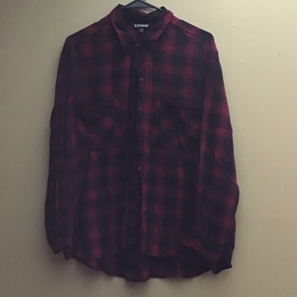 Plaid blouse ~ size large